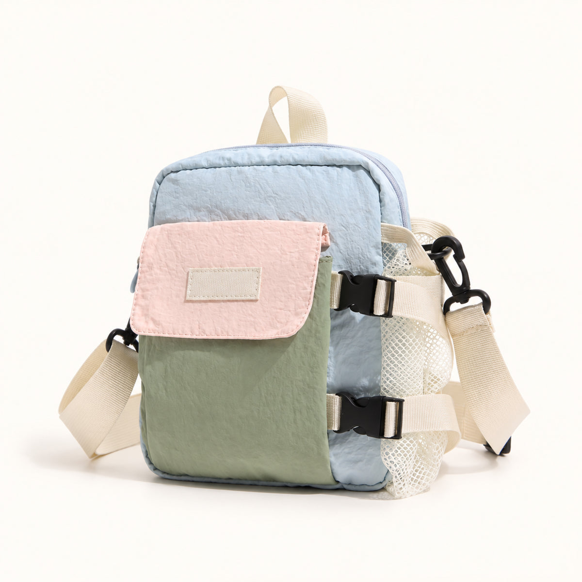 Side Grid Mint-Pembe Mini Sling Çanta ana ürün görseli - UMBRIQE